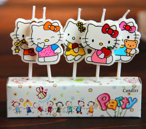 Hello Kitty Partykerzen im 5er Set für zauberhafte Geburtstage
