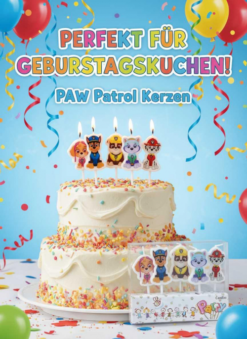 PAW Patrol Kerzen Set das Highlight auf jeder Geburtstagstorte