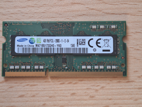 Samsung 4GB RAM, DDR3L PC3-12800S SO-DIMM - Getestet!