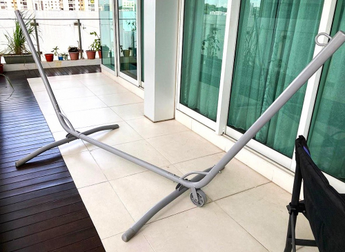 Hängematte Gestell von Ikea mit Hängematte