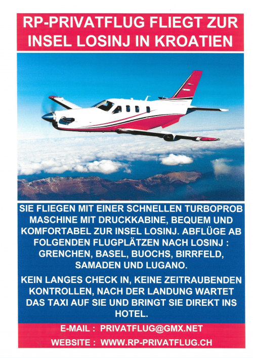 PRIVATFLUG ZUR INSEL LOSINIJ 