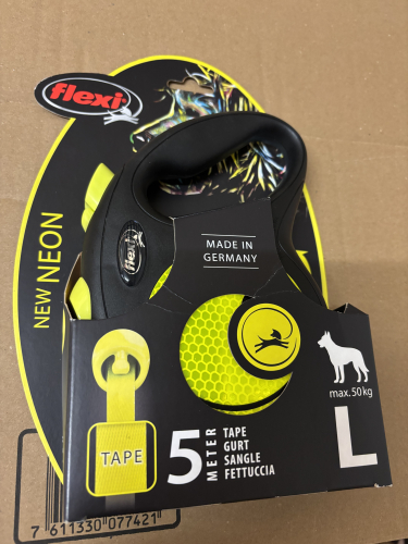 Neon Flexi Hundeleine – Neu und unbenutzt
