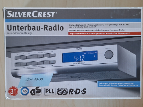 Unterbau-Radio mit RDS / Radio / Küchen-Radio