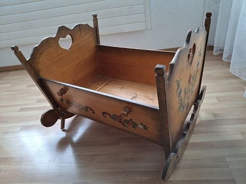 Baby Wiege Handgemacht Fichtenholz