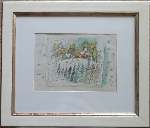 Alois Carigiet Neujahrsbild 1980/81, signiert und monogrammiert