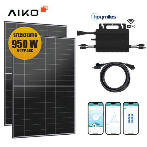 Balkonkraftwerk-Set AIKO Solar 950Wp/600W