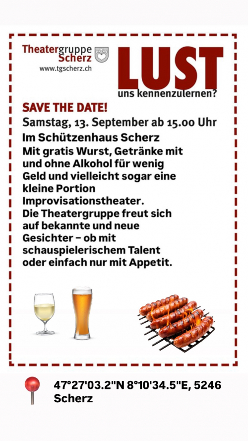 Theatergruppe Scherz - Gratis Wurst - toller Abend 
