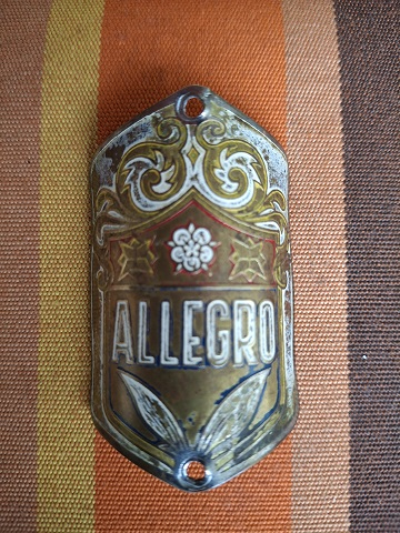 Altes Allegro Steuerkopf  CH  Schild 1950