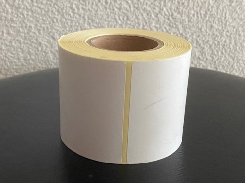Thermoetiketten-Rollen permanent haftend 