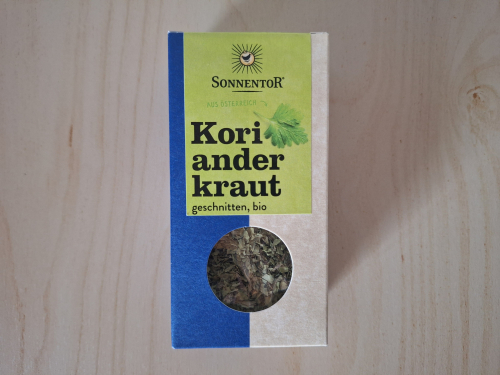 SONNENTOR Korianderkraut geschnitten 15g BIO, NEU & OVP