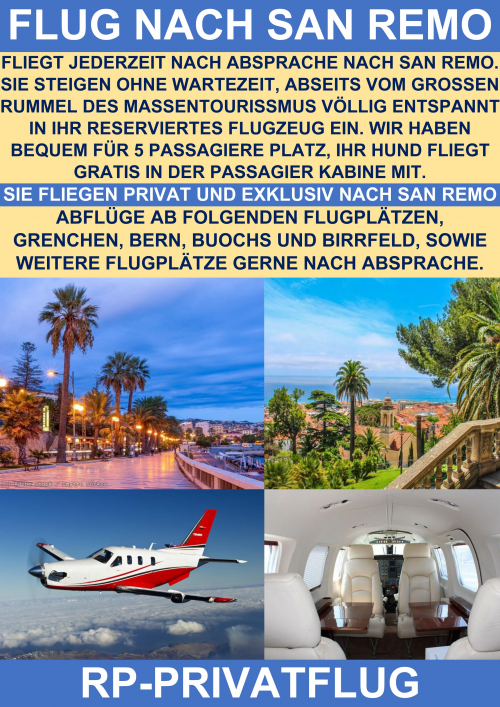 FLUG NACH SAN REMO 