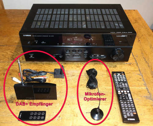 Yamaha RX-V475 AV-Receiver mit Adapter DAB+ Stereo Receiver
