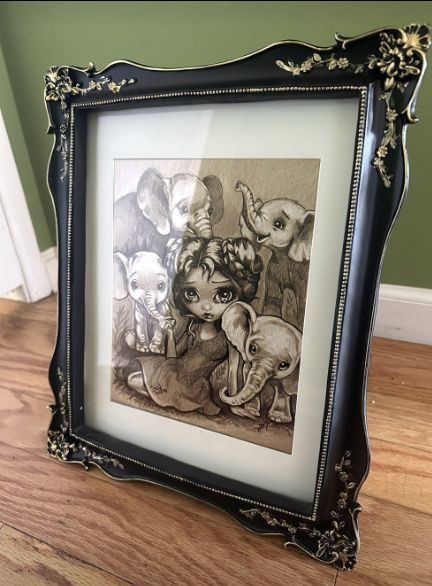 Baby Elefanten ORIGINAL ZEICHNUNG Jasmin Becket-Griffith