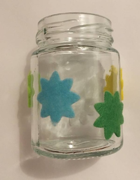 2er Set mini Glasvase Filzdeko