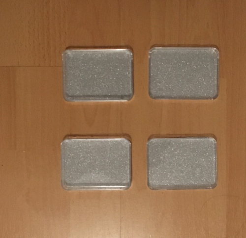 2er Set Deko Box glitzersilber