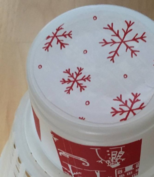 Deko Becher Schneeflocken