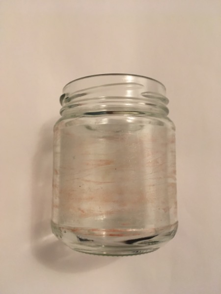 Glasvase glitzer orangefarbig