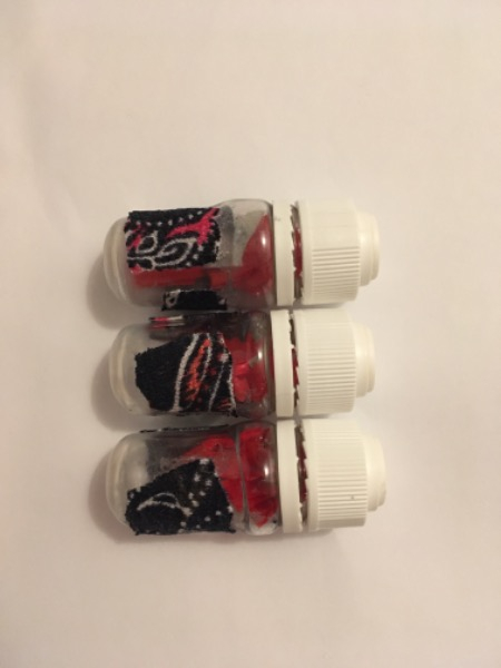 3er Set mini Deko Fläschchen Setzkasten