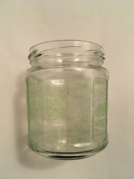 Glasvase glitzergrün