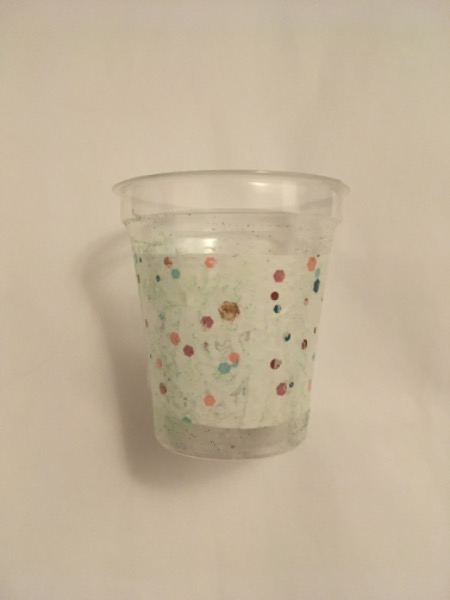 Deko Becher mit Collage