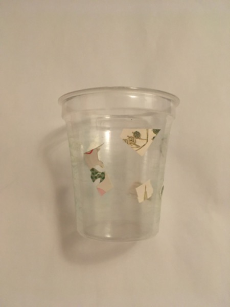 Deko Becher mit Collage