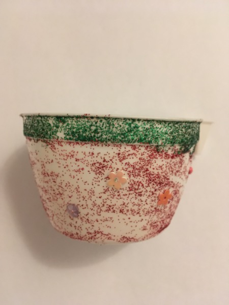 Waschmittelbecher mit Deko