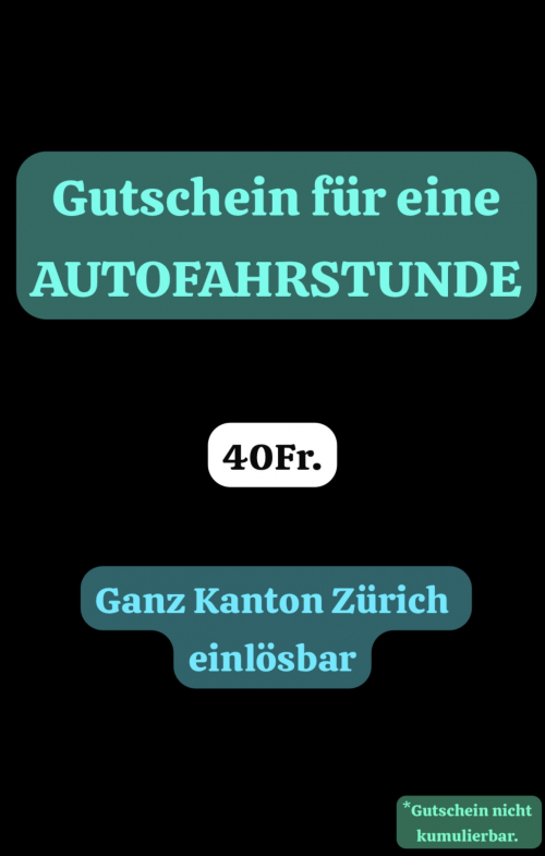 Autofahrstunden im Tösstahl und ganz kanton zürich