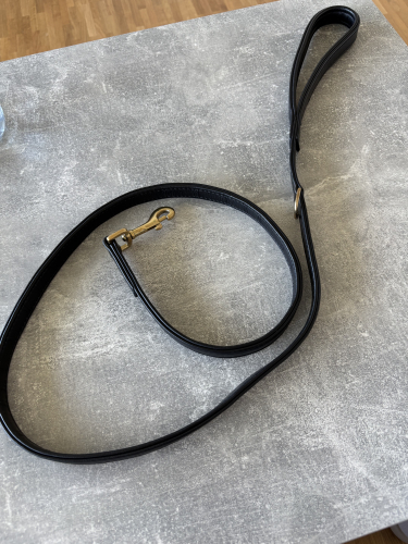 William Walker City Leder Leine – schwarz (150 cm)