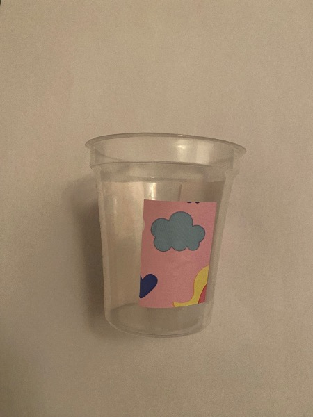 Deko Becher mit Wolken und Einhorn