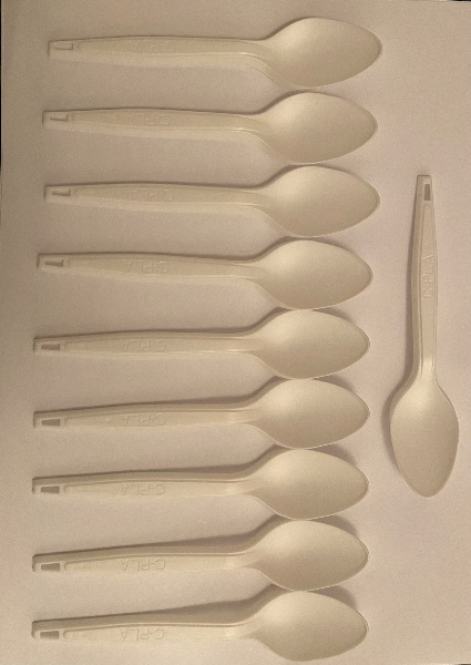 10er Set Kunststoff Löffel weiss