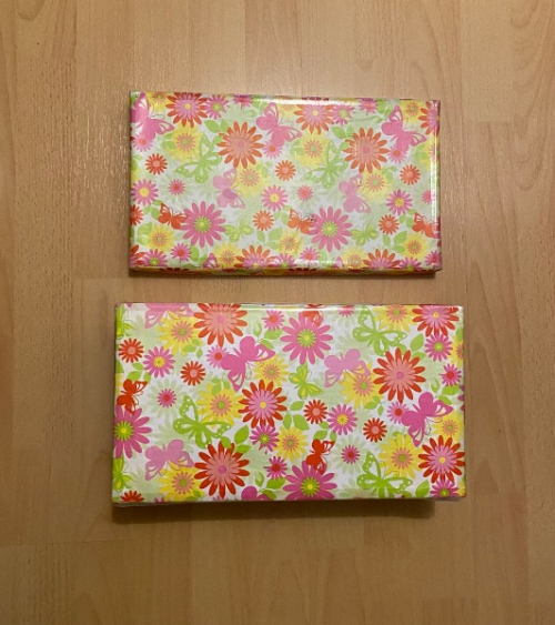 Deko Box mit Blumen und Schmetterlinge