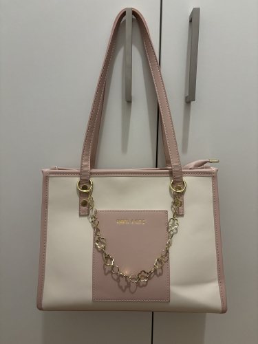 Handtasche rosa creme neu 