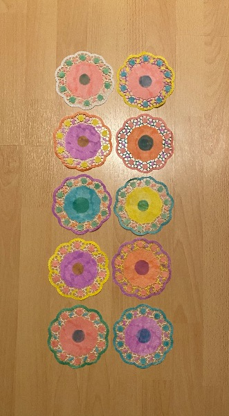 10er Set farbige Mandala 3