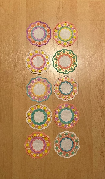 10er Set farbige Mandala 4